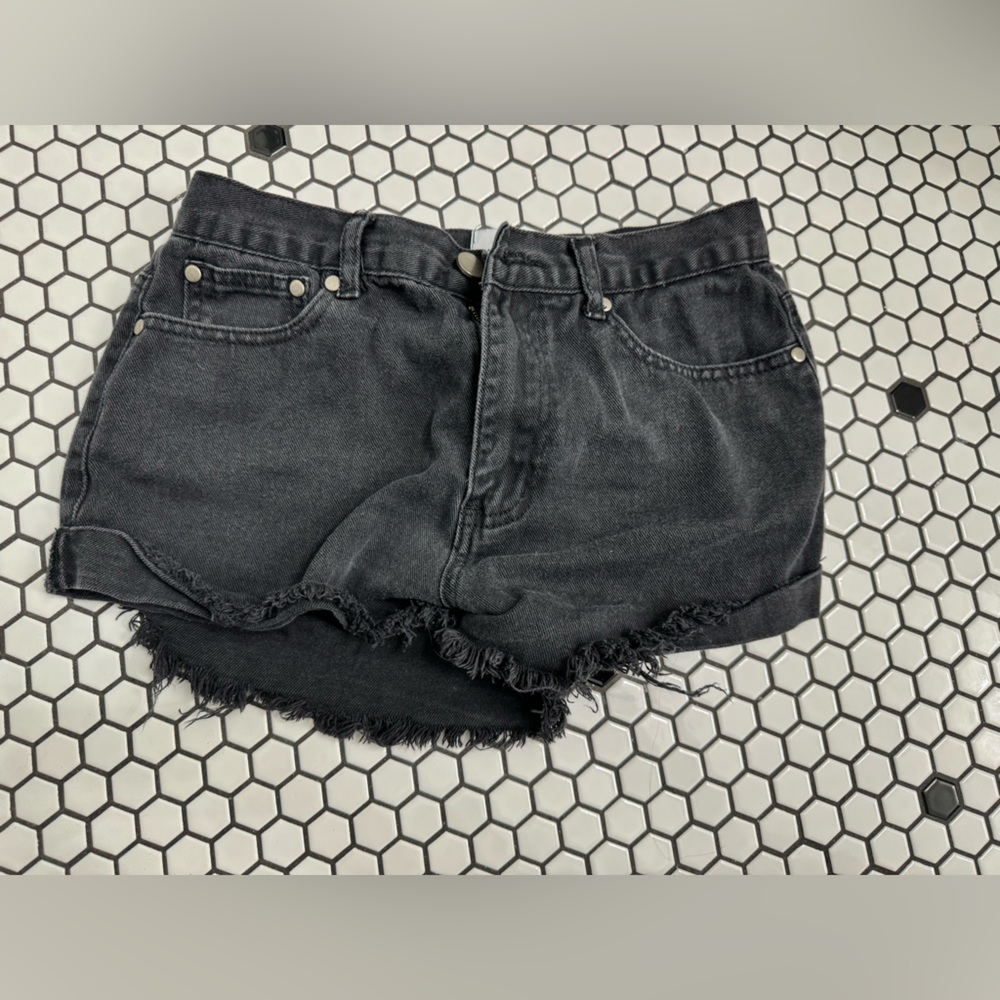 Polly black Jean shorts size 8